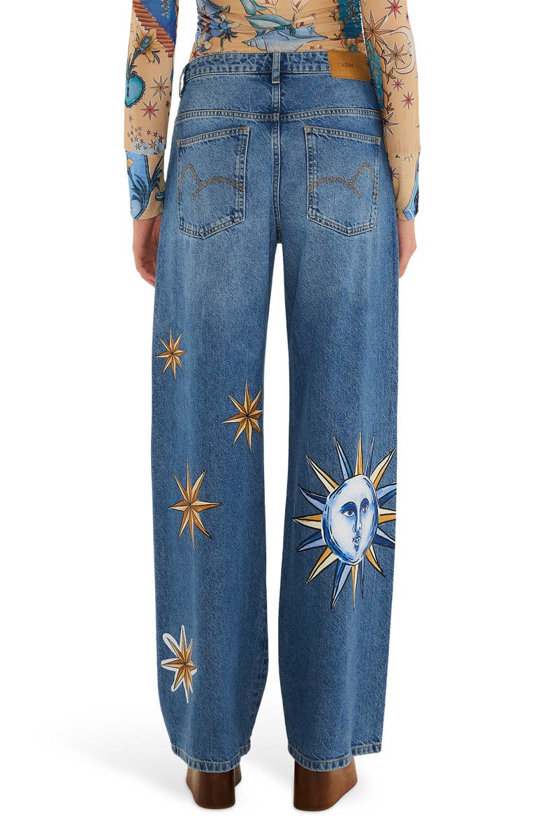 FARM Rio Mistical Wide Leg Jeans, Alternate, color, Denim