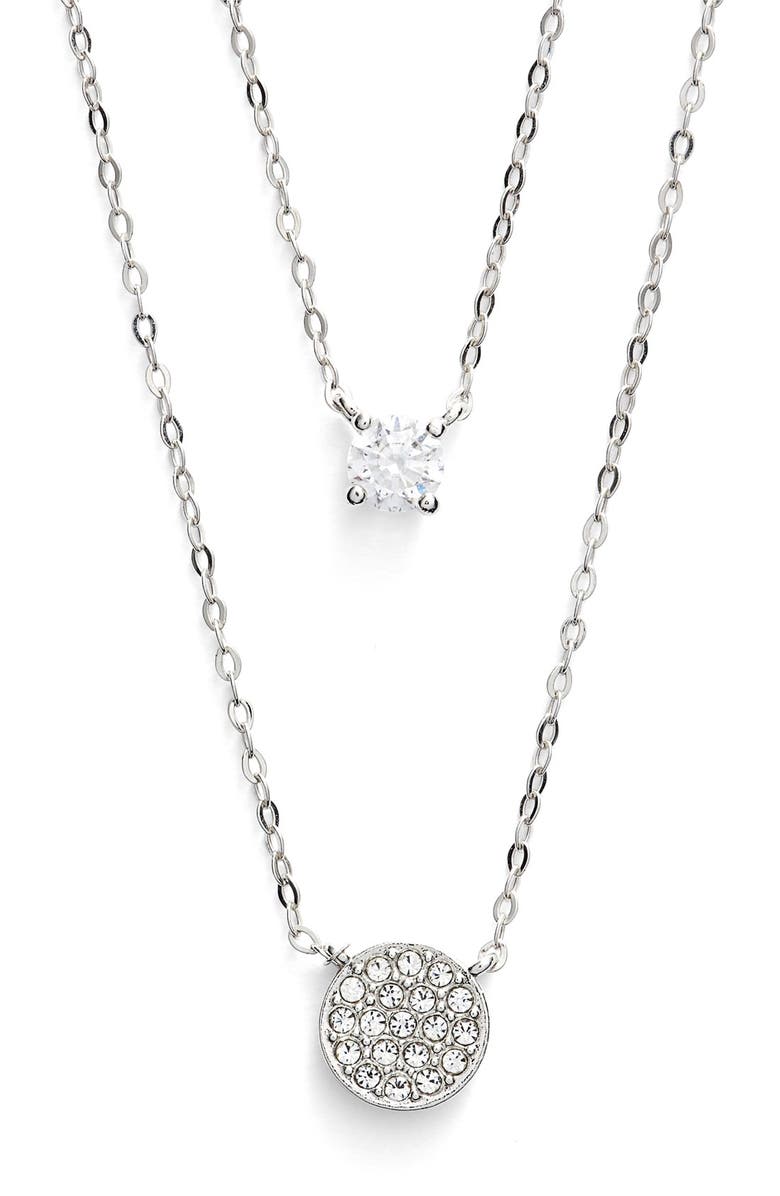 Nadri Double Pendant Necklace, Main, color, 