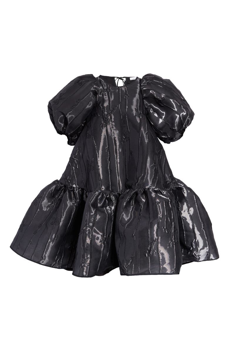 Cecilie Bahnsen Alexa Puff Sleeve Jacquard Babydoll Dress, Alternate, color, 