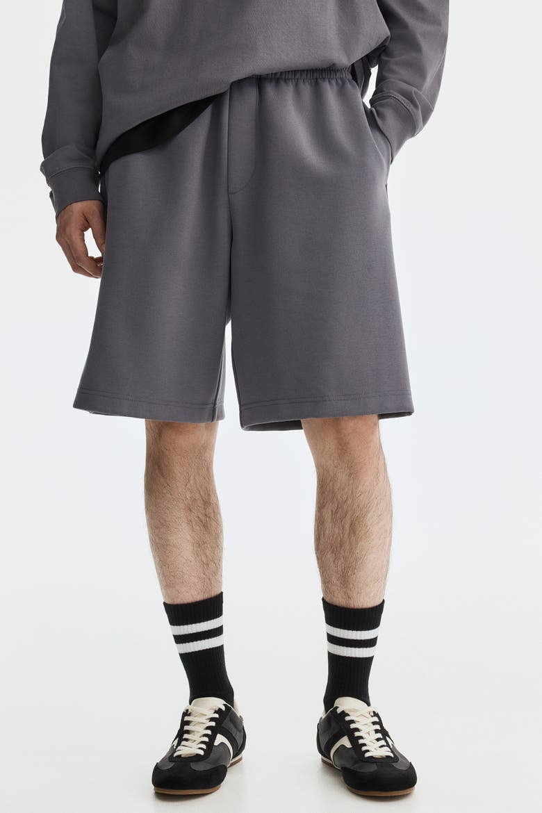Relaxed Fit Interlock Shorts, Alternate, color, Dark gray