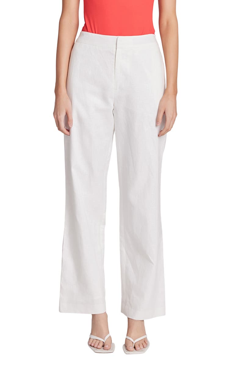 English Factory Linen & Cotton Pants, Main, color, White
