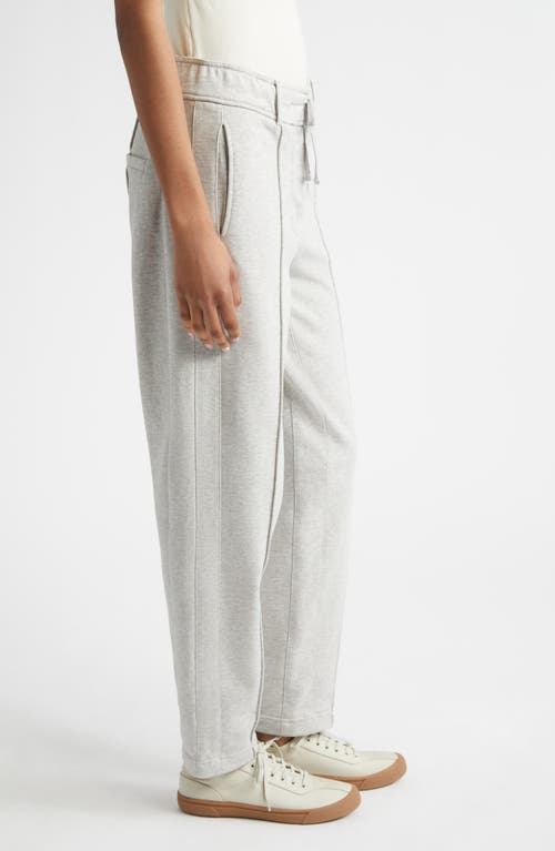 Derek Lam 10 Crosby Heloise Slim Pleated Cotton Sweatpants In Gray