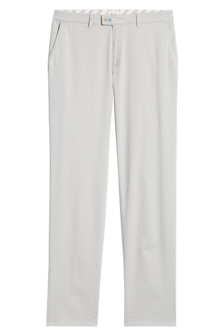 Fabio IDX Flat Front Modern Fit Cotton Blend Chinos, Alternate, color, PLATINUM