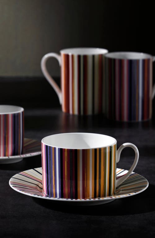 Missoni Home Tableware Tea Cup & Saucer Stripes Set Of 2