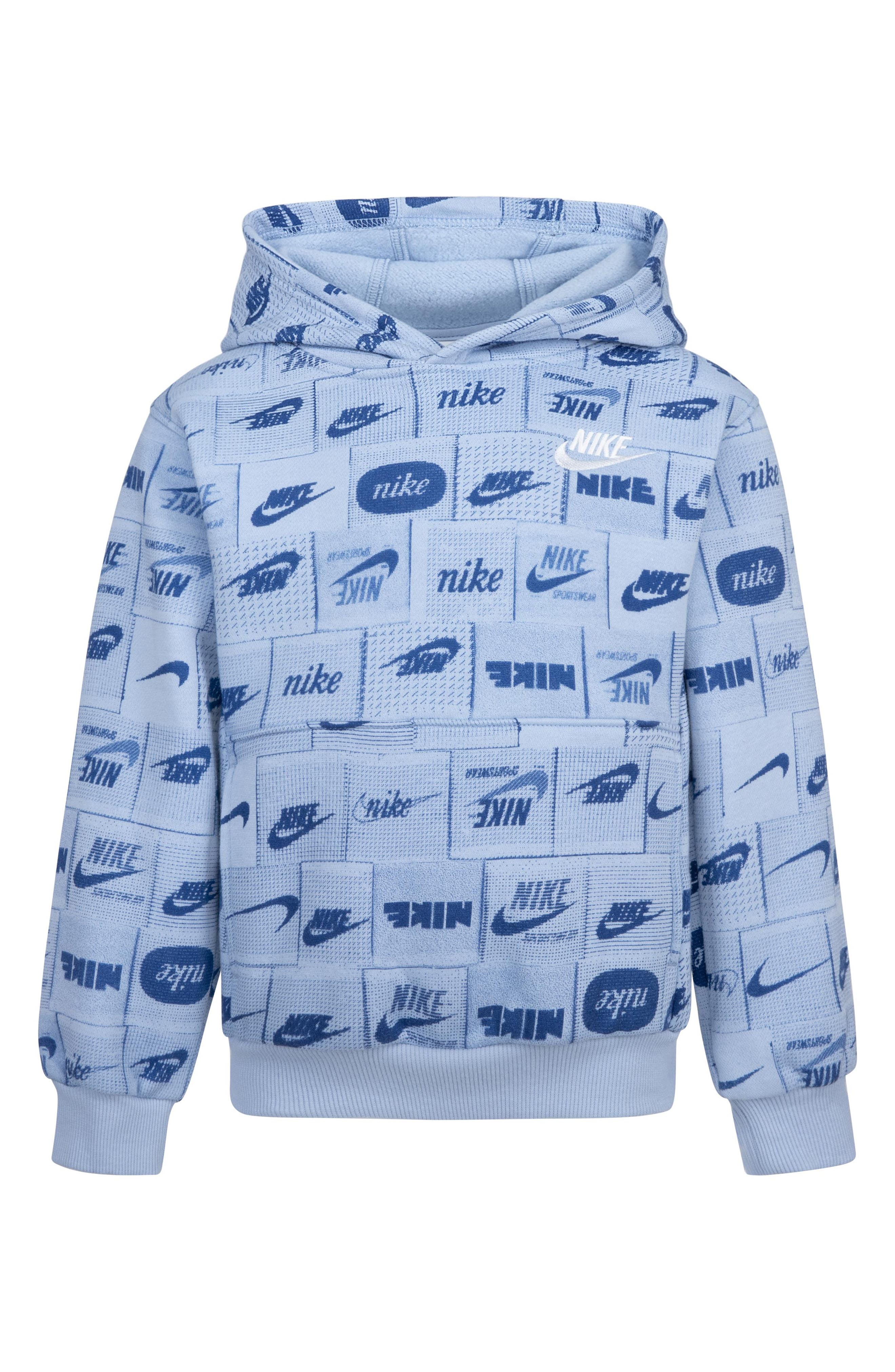 Kids' Logo Print Fleece Hoodie