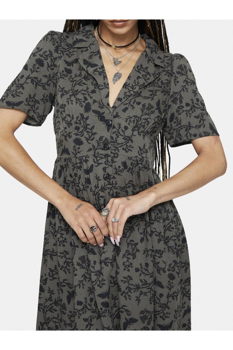 Morgana Midi Shirt Dress, Alternate, color, Green