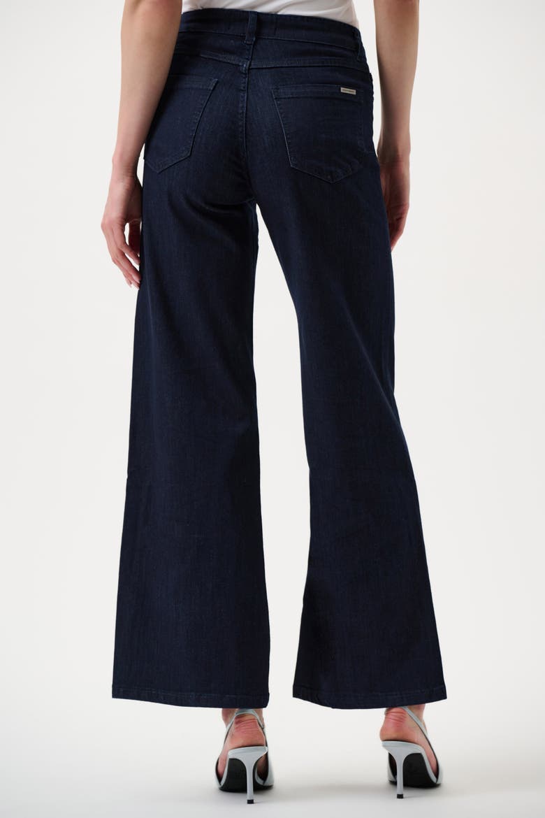 Goldie | Classic Wide-Leg Stretch Jeans, Alternate, color, Dark Denim Blue