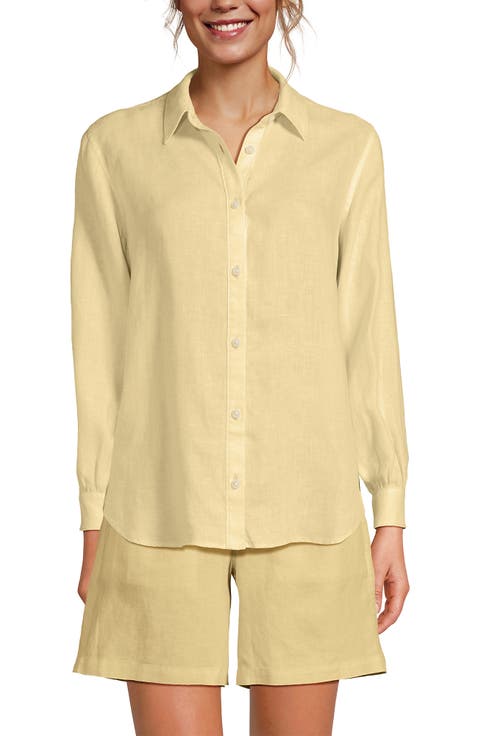 Linen Long Sleeve Feminine Shirt