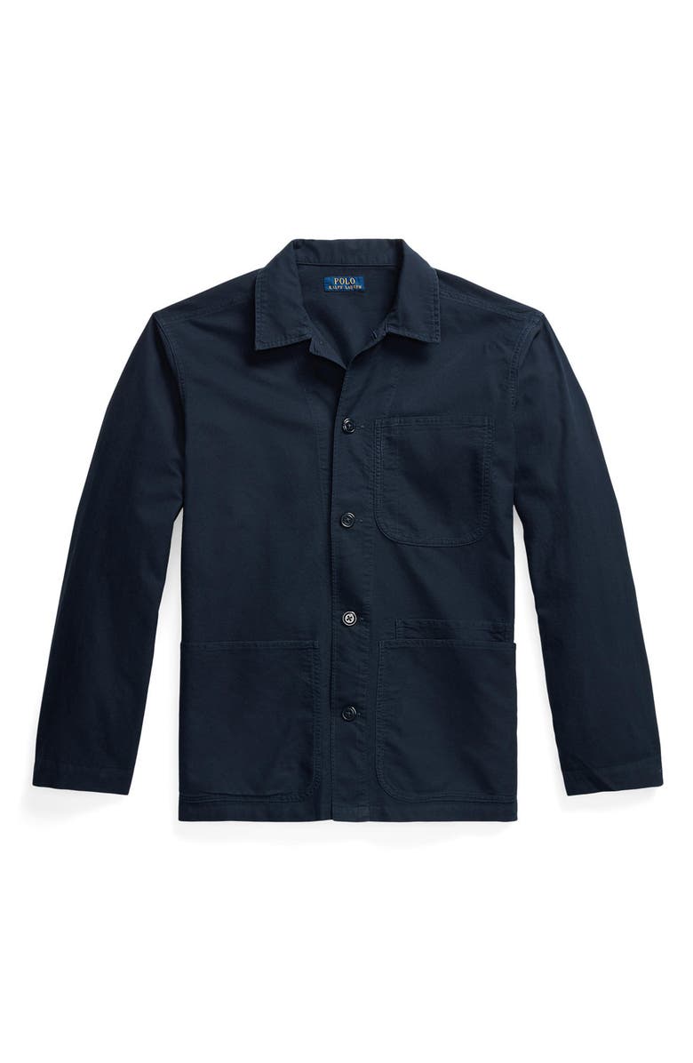 Polo Ralph Lauren Solid Cotton Shirt Jacket, Alternate, color, 