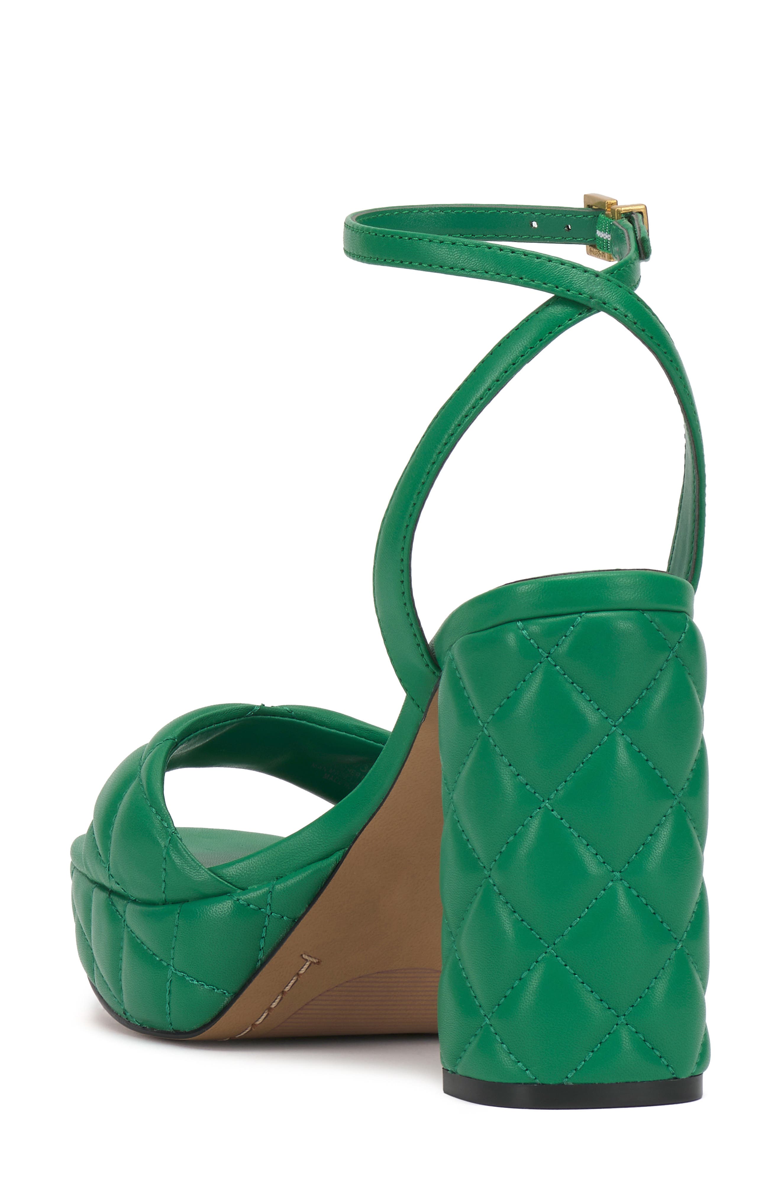 Vince Camuto Pendry Ankle Strap Platform Sandal, Alternate, color, Emerald