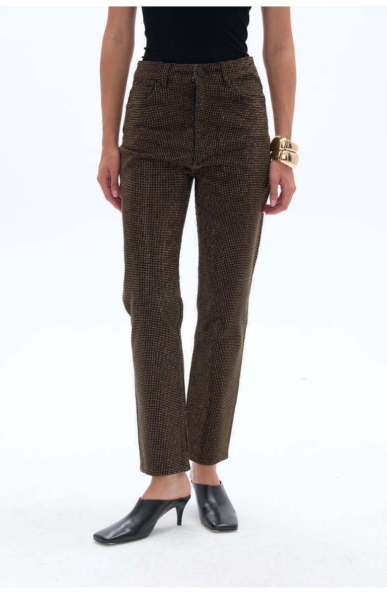 Nocturne Stone Embroidered Mom Fit Jeans, Main, color, 