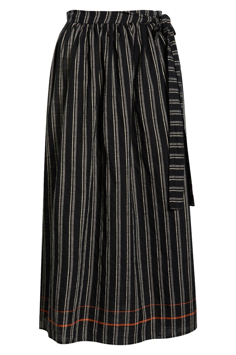 Suri Stripe Cover-Up Skirt, Alternate, color, NOIR STRIPE