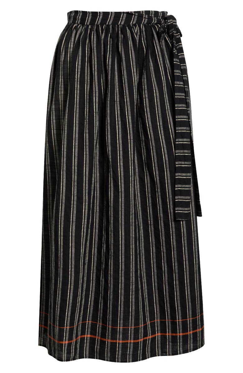 Ulla Johnson Suri Stripe Cover-Up Skirt, Main, color, Noir Stripe