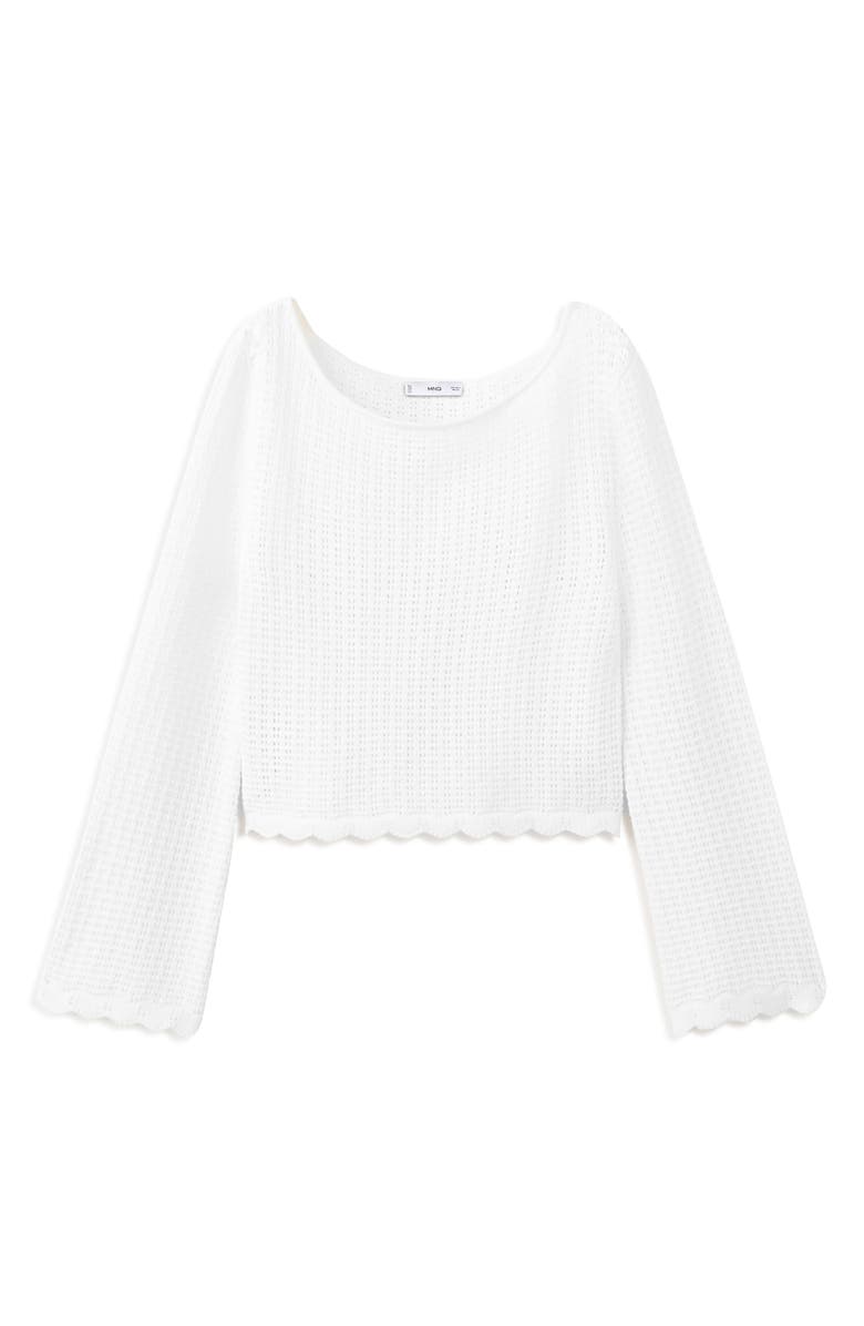 MANGO TEEN Boat Neck Open Stitch Sweater, Alternate, color, 