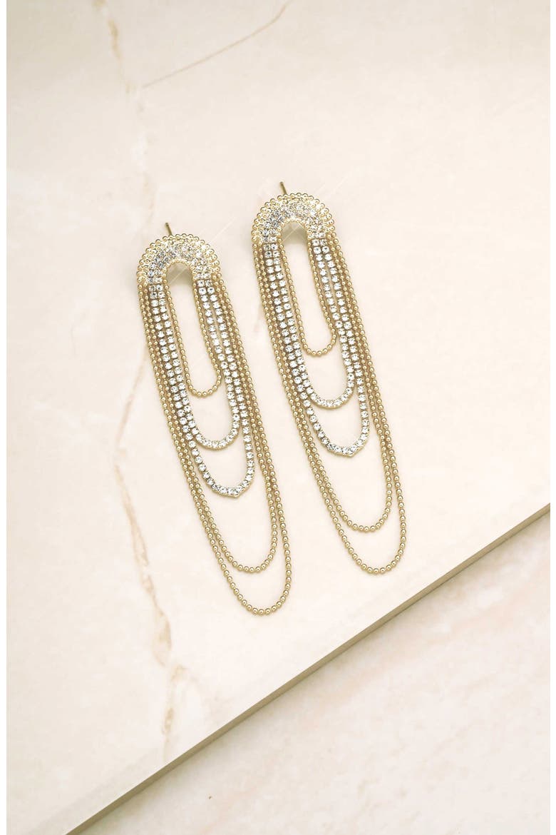Looped Fringe Drop Earrings, Alternate, color, GOLD