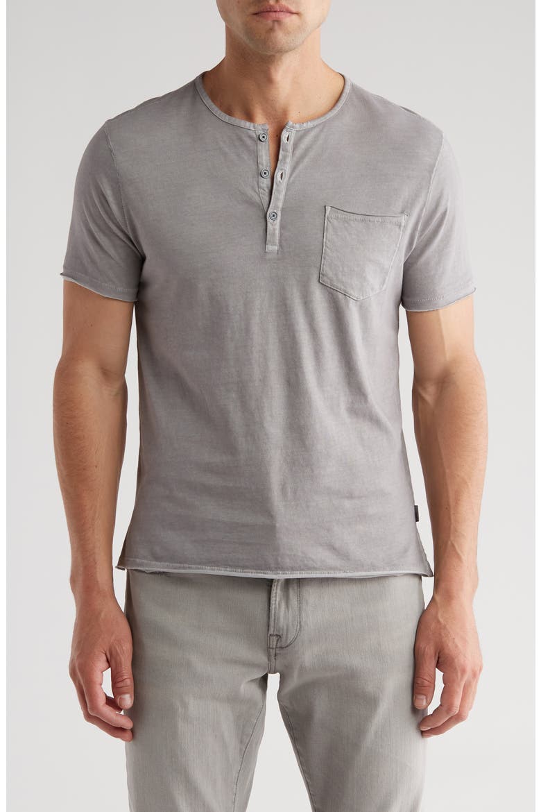 Sublime Wash Cotton Henley, Main, color, MED GREY
