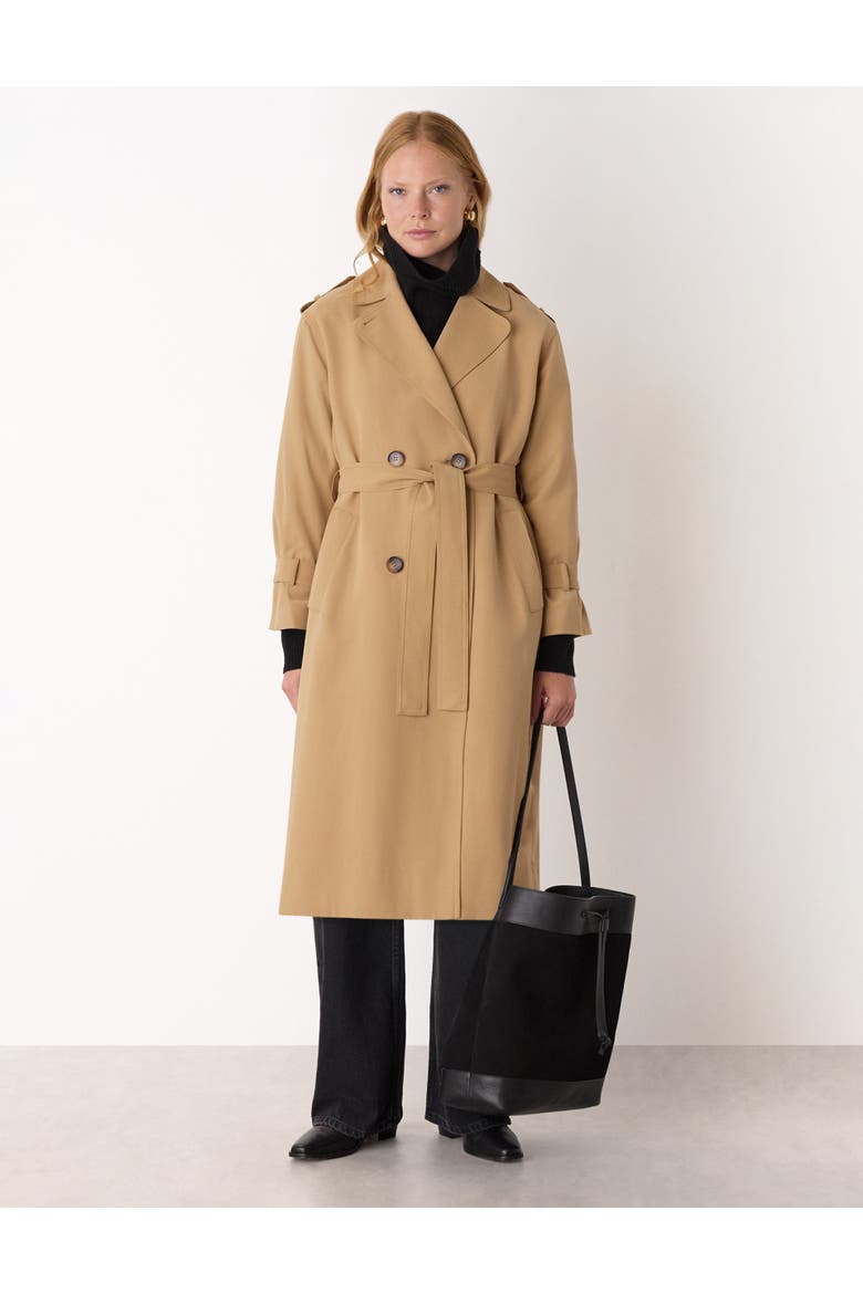 Riley Trench Coat, Main, color, Neutral