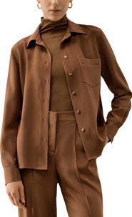 Lilysilk LILYSILK Women's Basic Silk Spread Collar Shirt