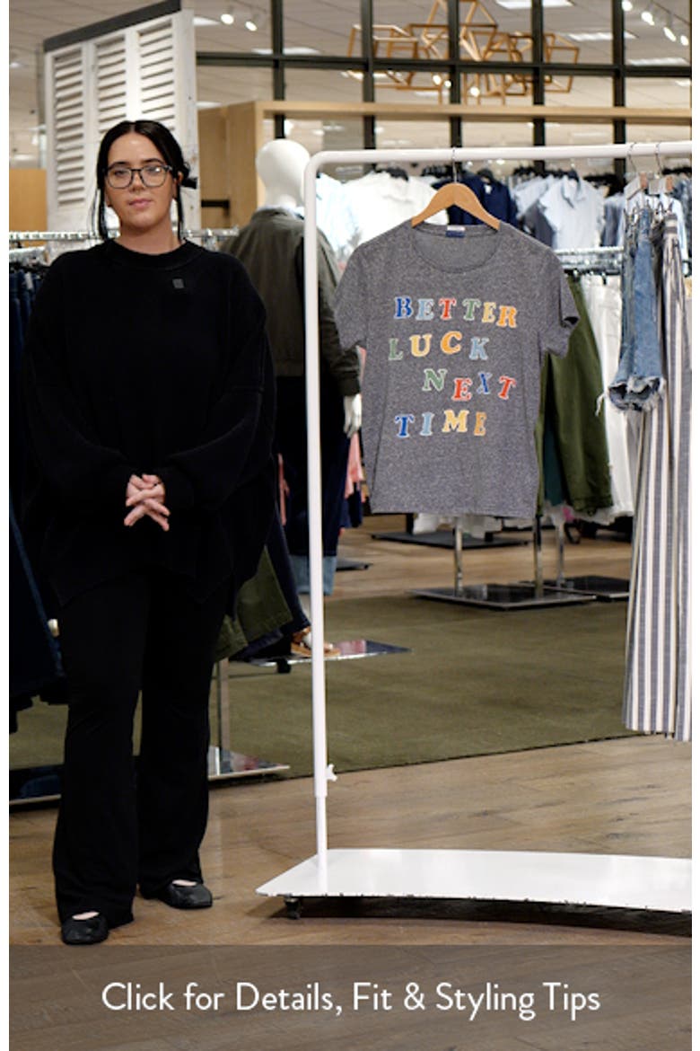The Boxy Goodie Goodie Appliqué Better Luck Graphic T-Shirt video