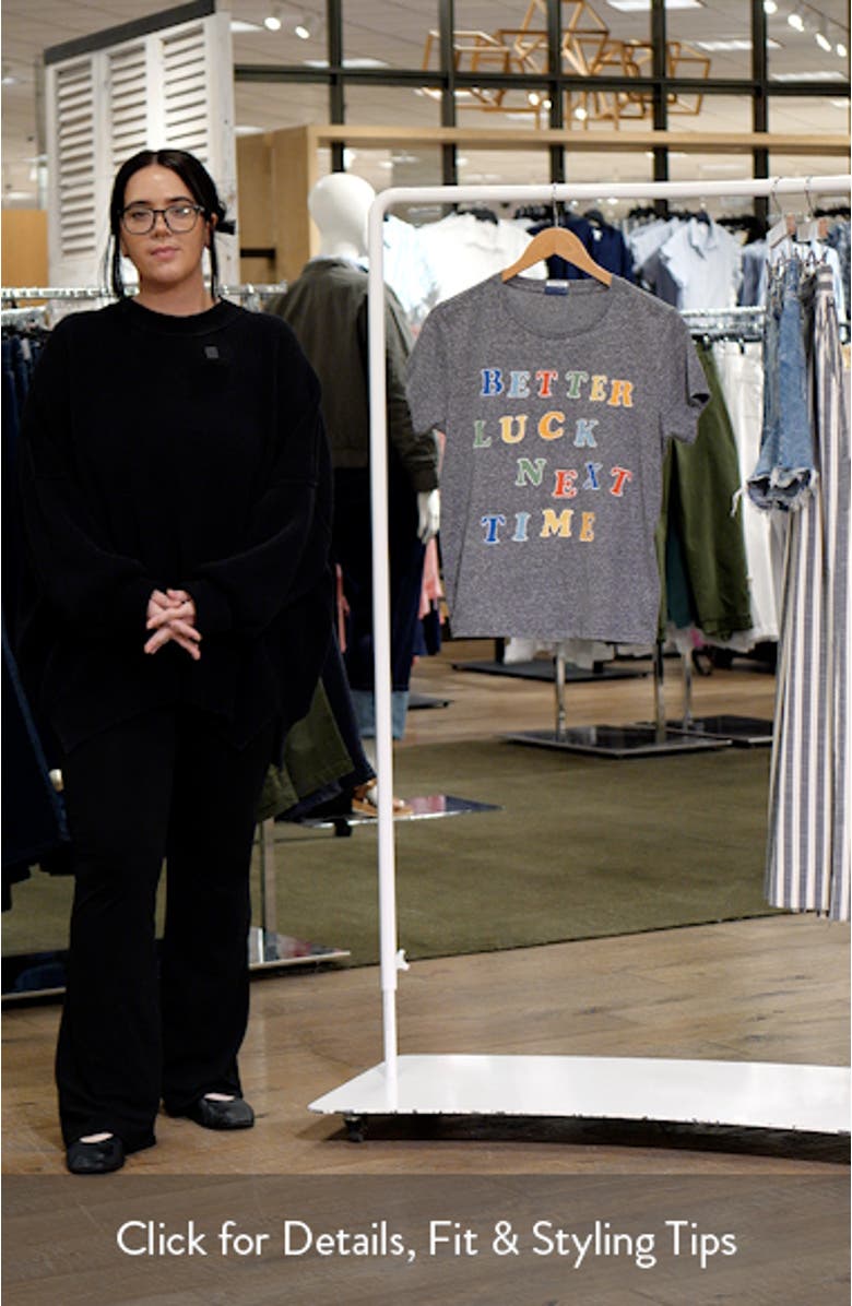 The Boxy Goodie Goodie Appliqué Better Luck Graphic T-Shirt