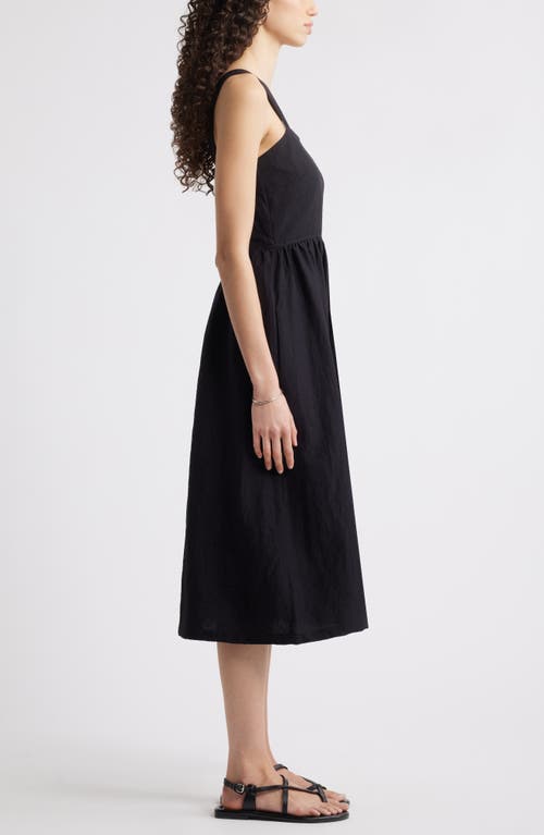Caslon ® Woven Midi Sundress In Black