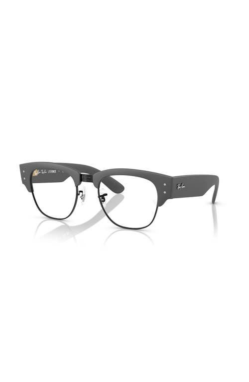 Ray Ban Ray-ban 52mm Square Optical Glasses In Black
