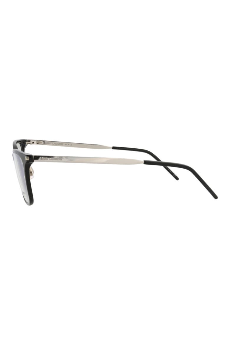 51mm Square Optical Glasses, Alternate, color, BLACK SILVER TRANSPARENT