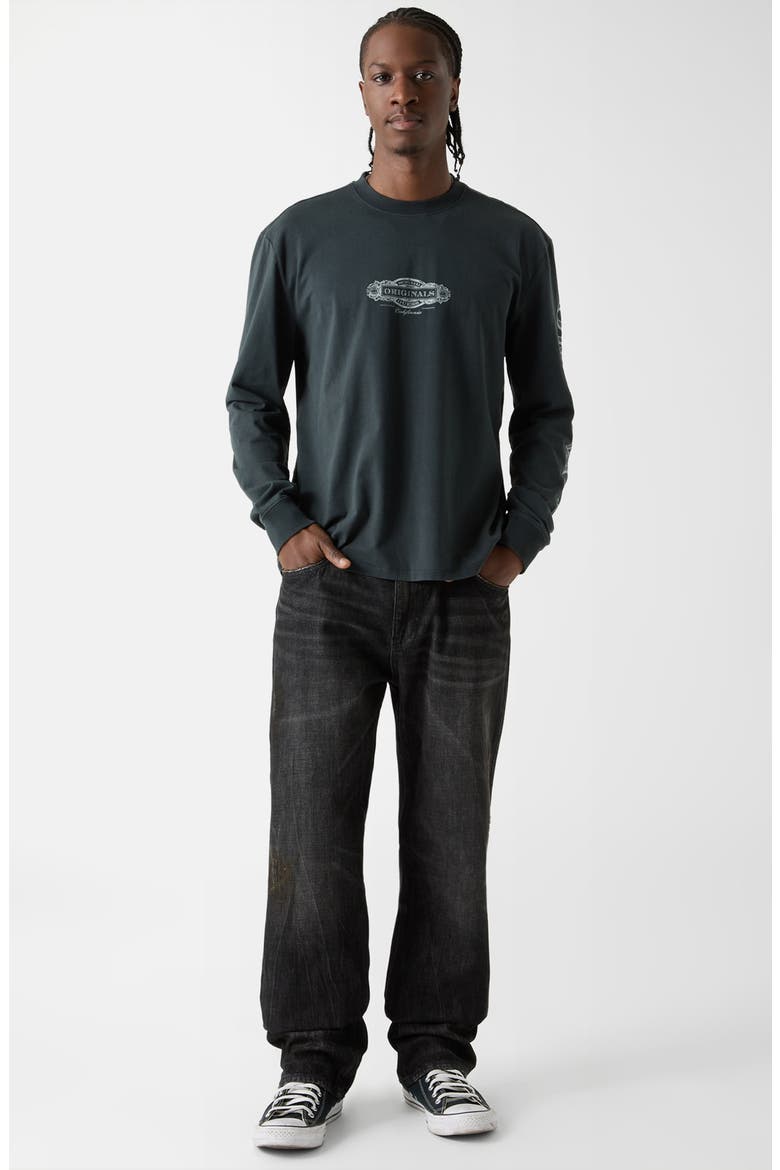 Relaxed Straight Leg Jeans, Alternate, color, GSSH-OXFORD BLACK