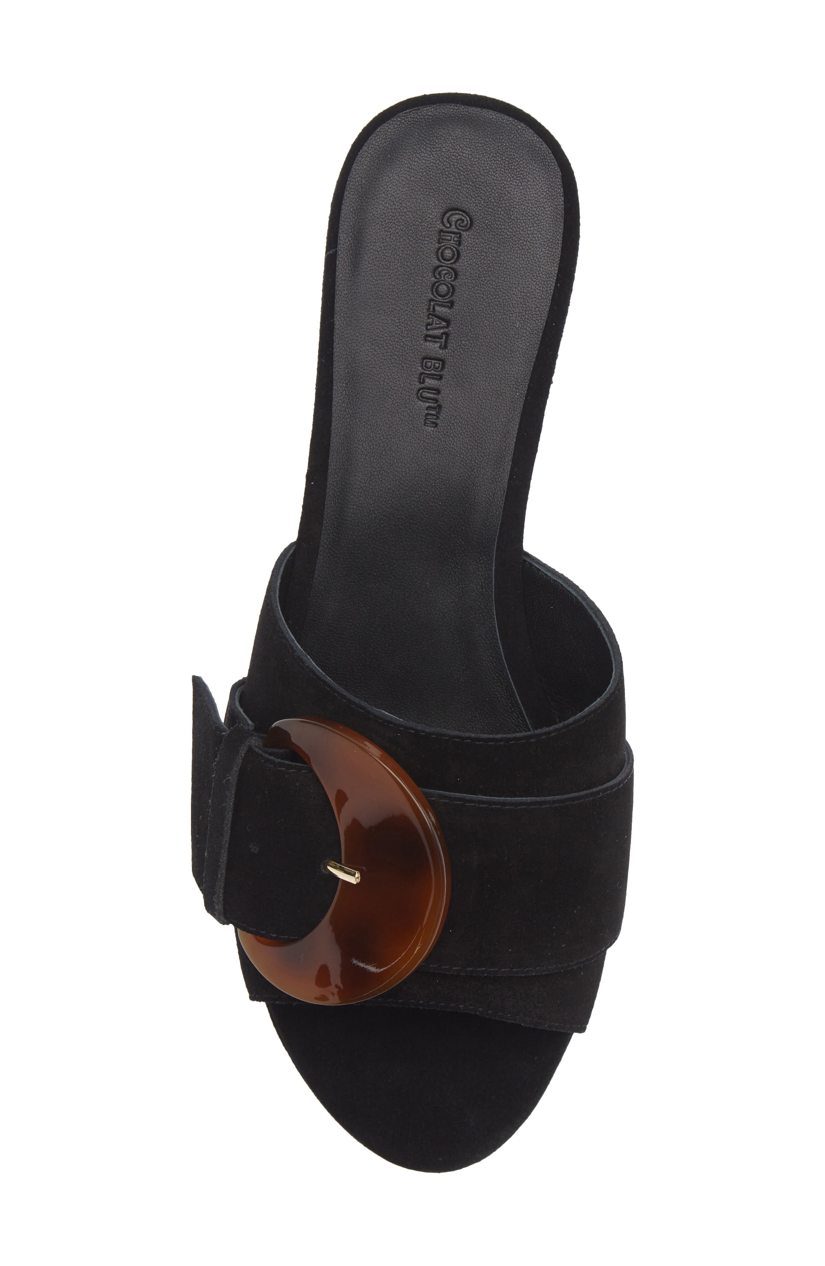 Chocolat Blu Garen Platform Slide Sandal, Alternate, color, Black Suede