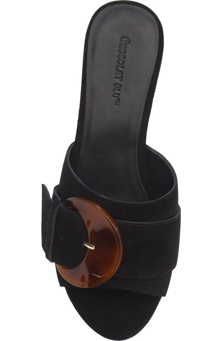 Chocolat Blu Garen Platform Slide Sandal, Alternate, color, Black Suede