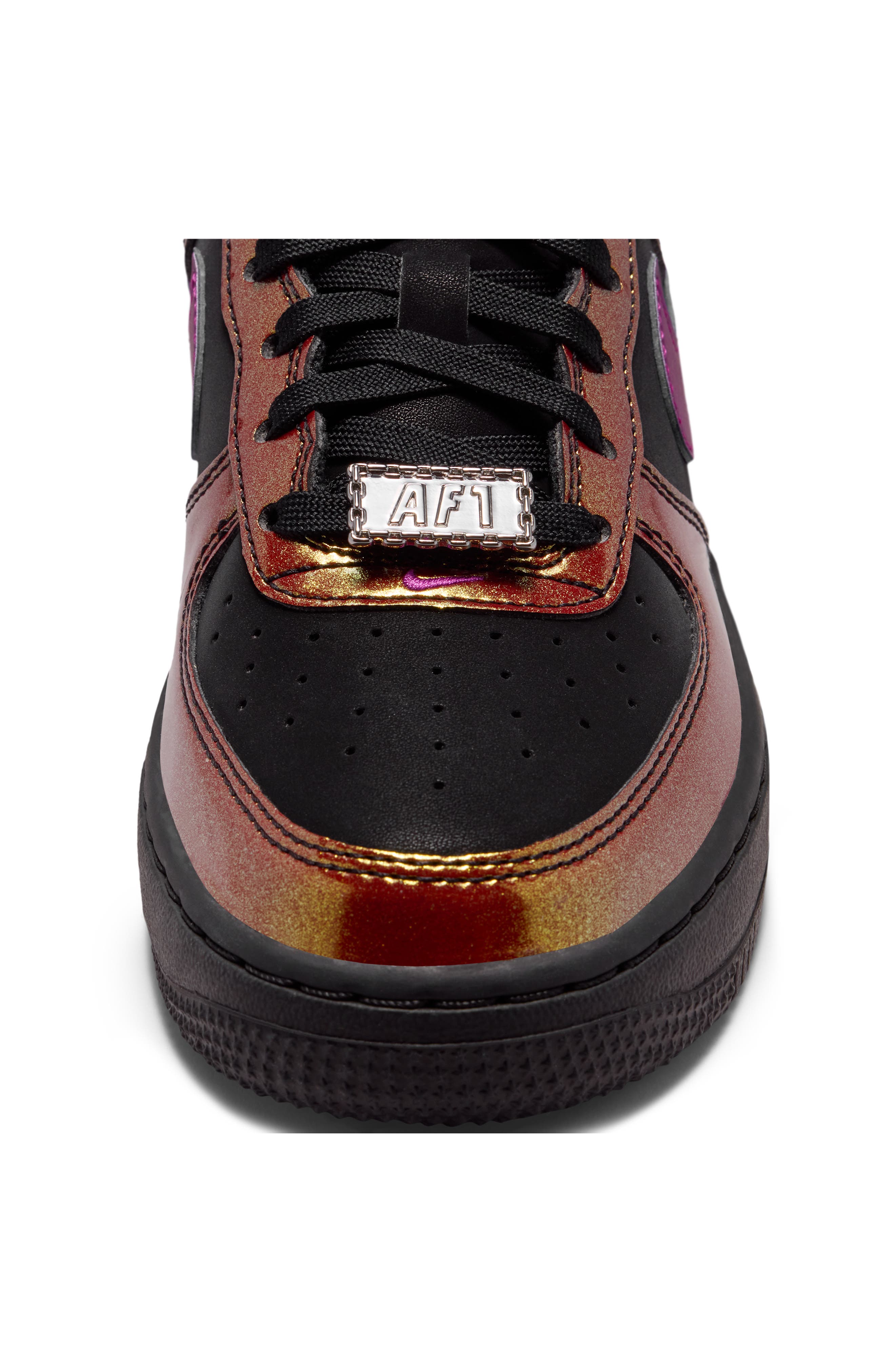 Nike Kids' Air Force 1 LV8 4 Sneaker, Alternate, color, Black/ Bold Berry