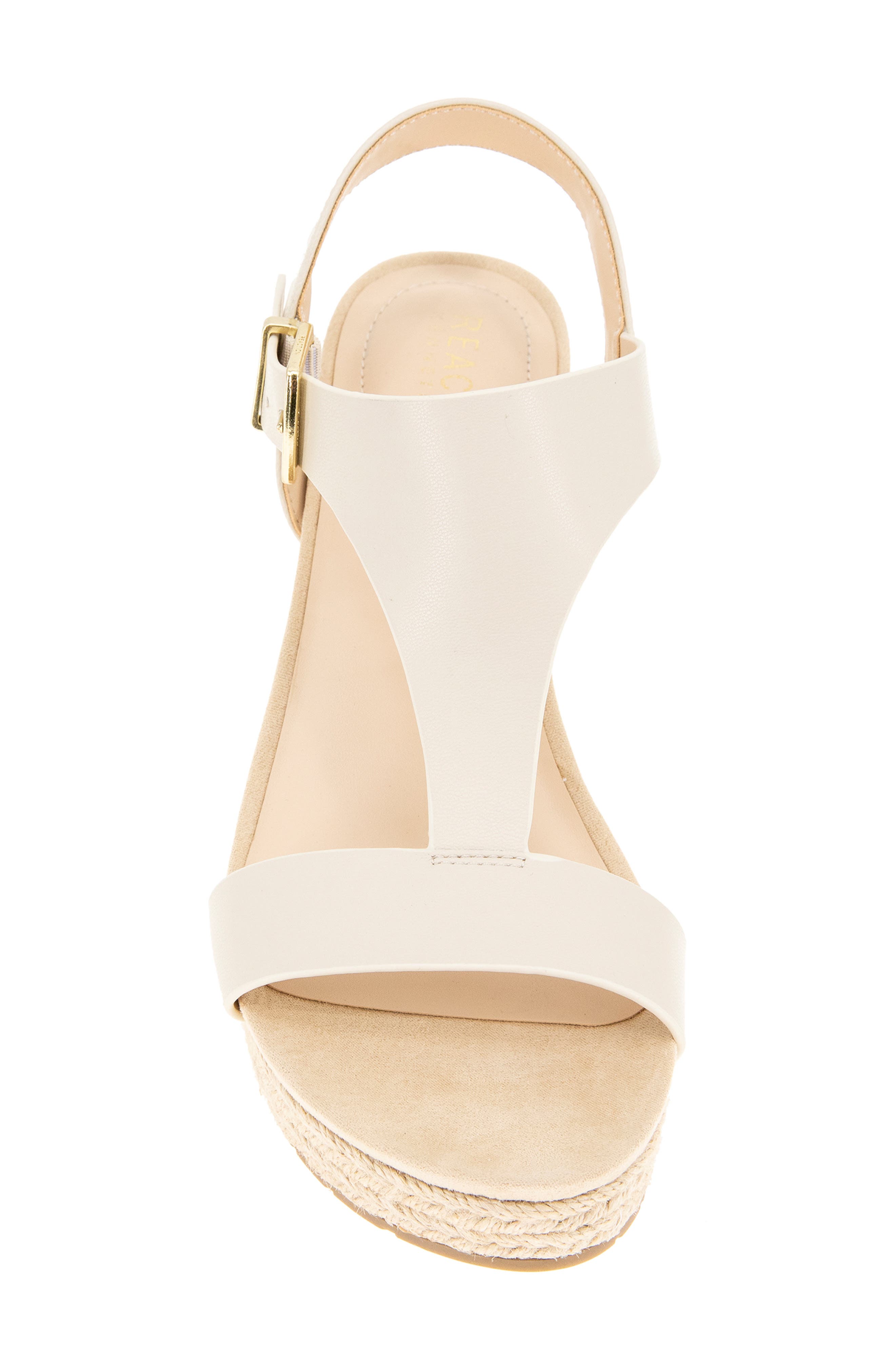 Reaction Kenneth Cole Card Platform Wedge Sandal, Alternate, color, Ecru