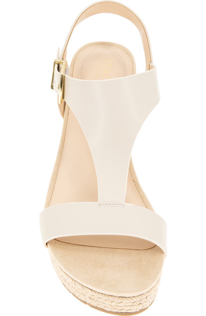 Reaction Kenneth Cole Card Platform Wedge Sandal, Alternate, color, Ecru