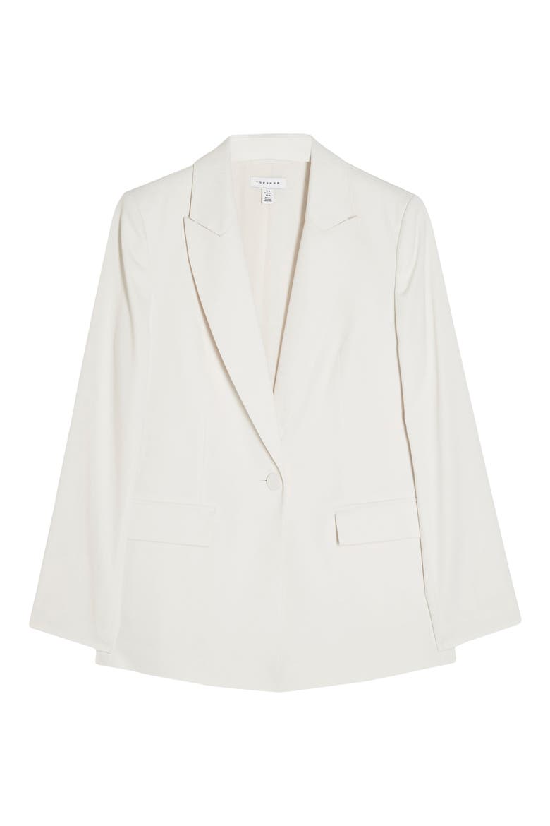 Crepe Blazer, Alternate, color, IVORY