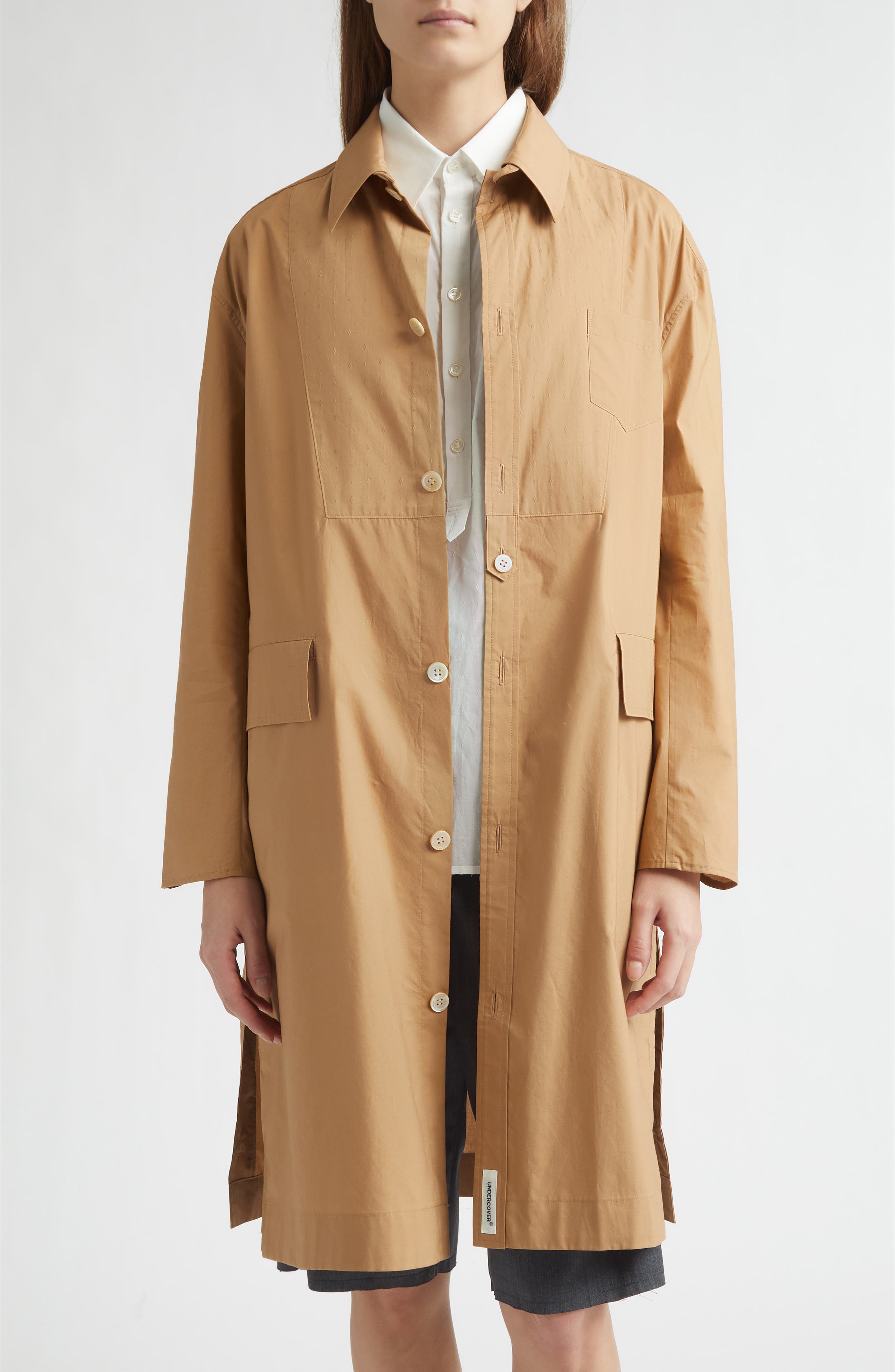 Textured Bib Cotton Coat