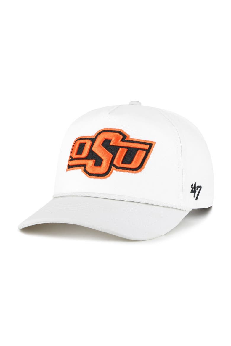 Men's '47  White Oklahoma State Cowboys Rope Hitch Adjustable Hat, Main, color, White