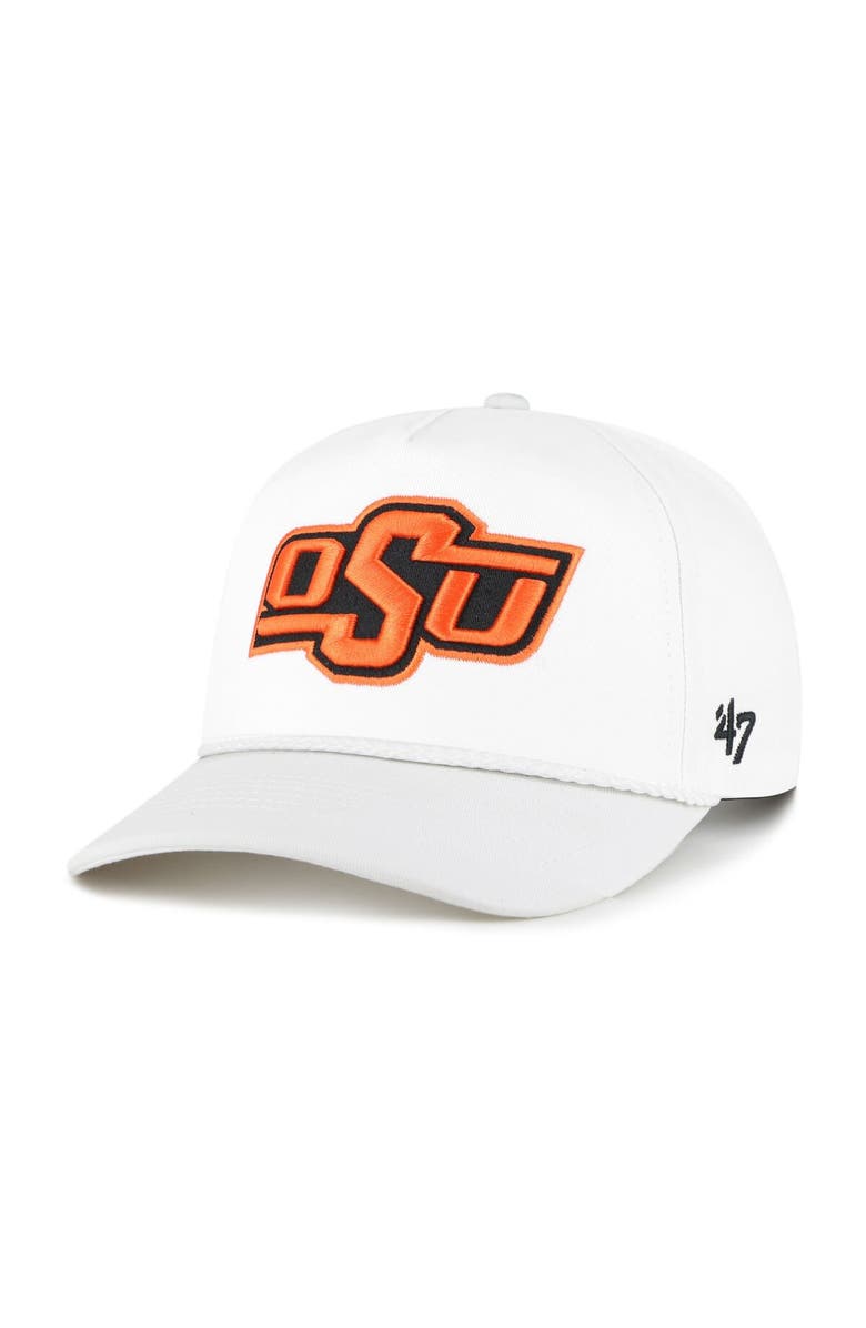 '47 Men's '47  White Oklahoma State Cowboys Rope Hitch Adjustable Hat, Main, color, White