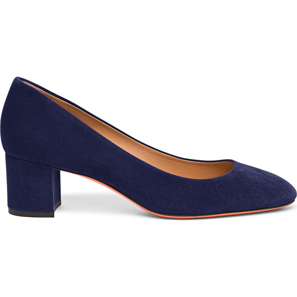 SANTONI SUEDE LOW-HEEL PUMP
