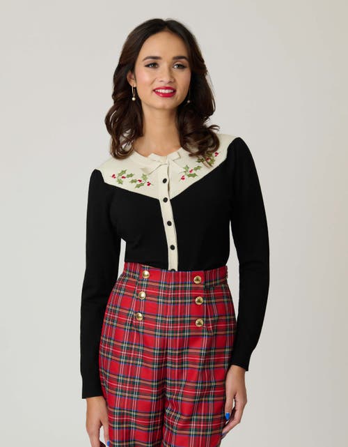 Smak Parlour 1960s Long Sleeve Cardigan In Black