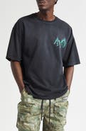 AMIRI Oversize Flames Logo Graphic T-Shirt