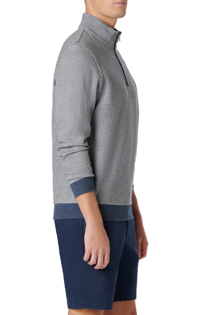Bugatchi Quarter Zip Pullover, Alternate, color, Navy