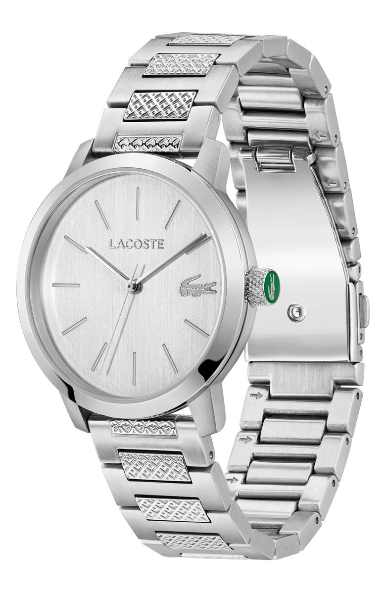 Lacoste L.12.12 Metrople Bracelet Watch, 39mm, Alternate, color, Silver