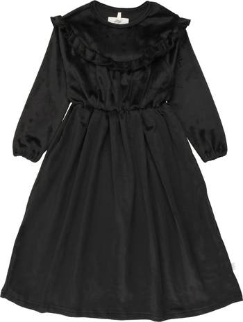 Velour Ruffle Maxi