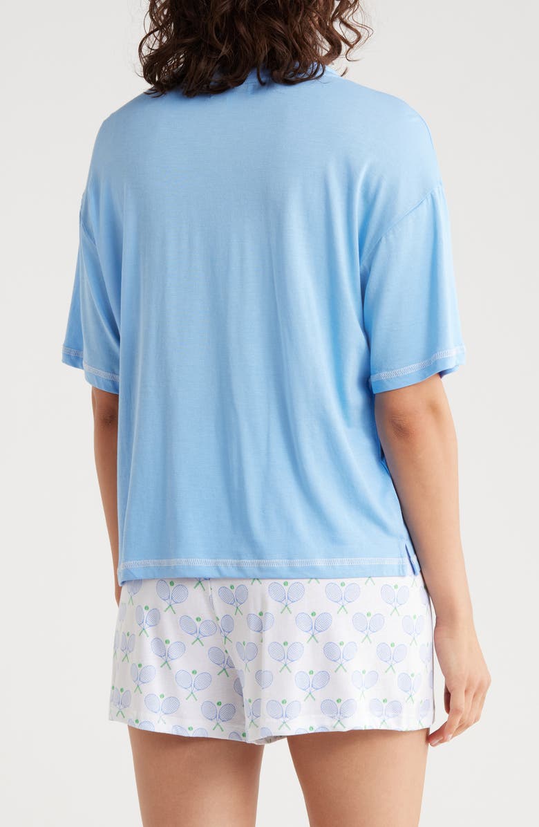 PJ Salvage T-Shirt & Boxer Shorts Pajamas, Alternate, color, Peri