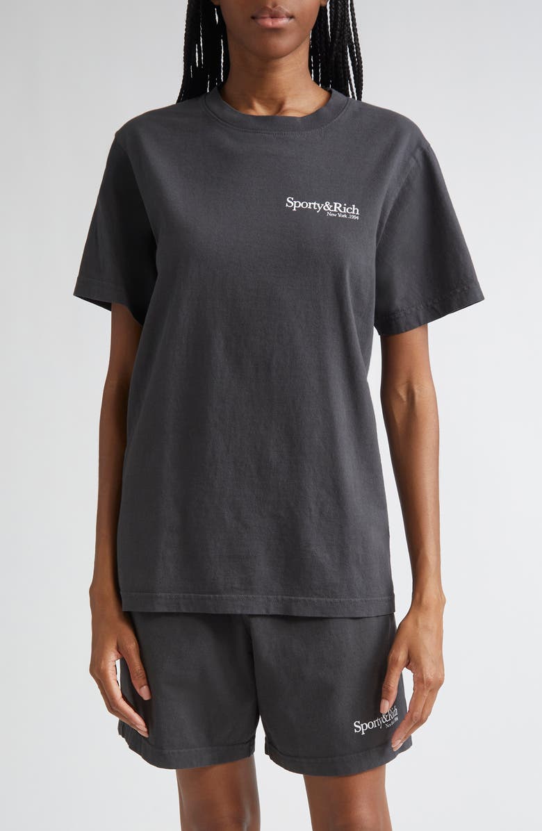 Sporty & Rich Health & Wellness Club New York Cotton Graphic T-Shirt, Main, color,