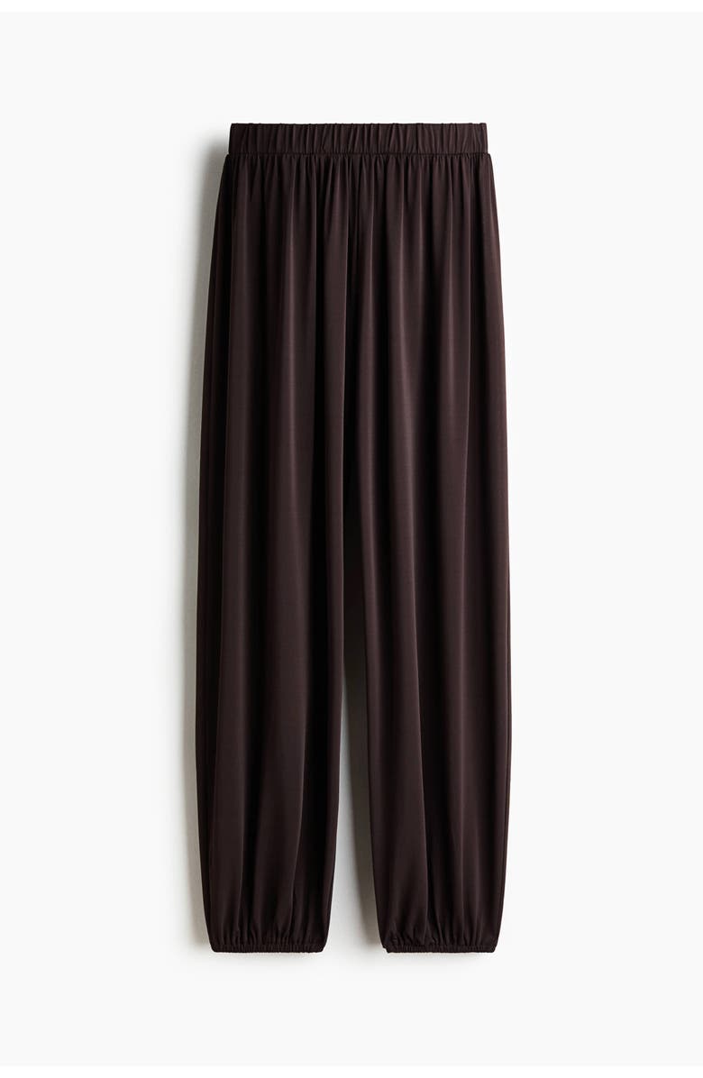 H&M Pull-on Balloon Trousers, Main, color, Dark Brown