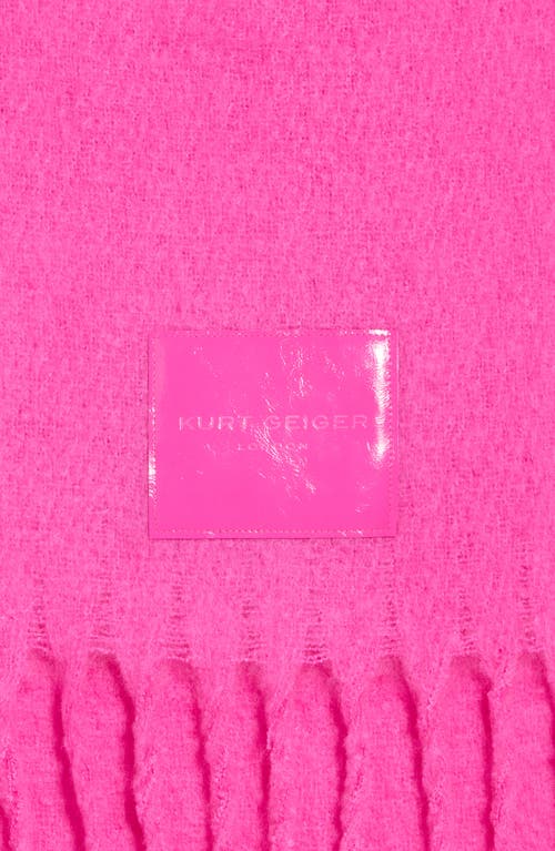 Kurt Geiger London Solid Neon Scarf In Pink