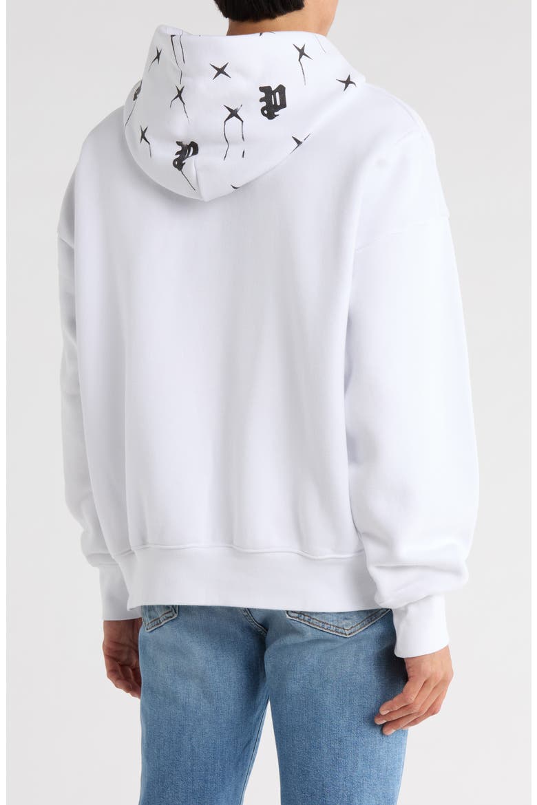 Logo Graphic Fleece Hoodie, Alternate, color, WHITE