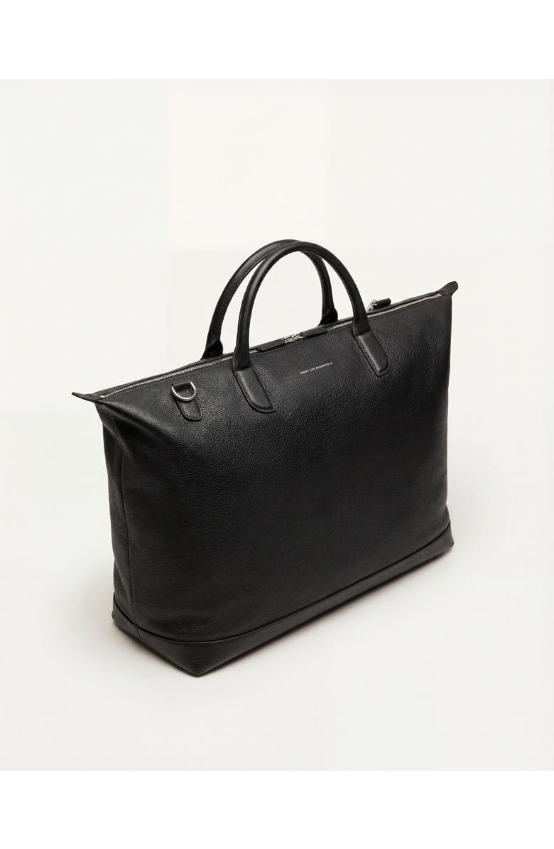 WANT Les Essentiels Hartsfield Pebble-Grained Leather Weekender Bag, Alternate, color, Black