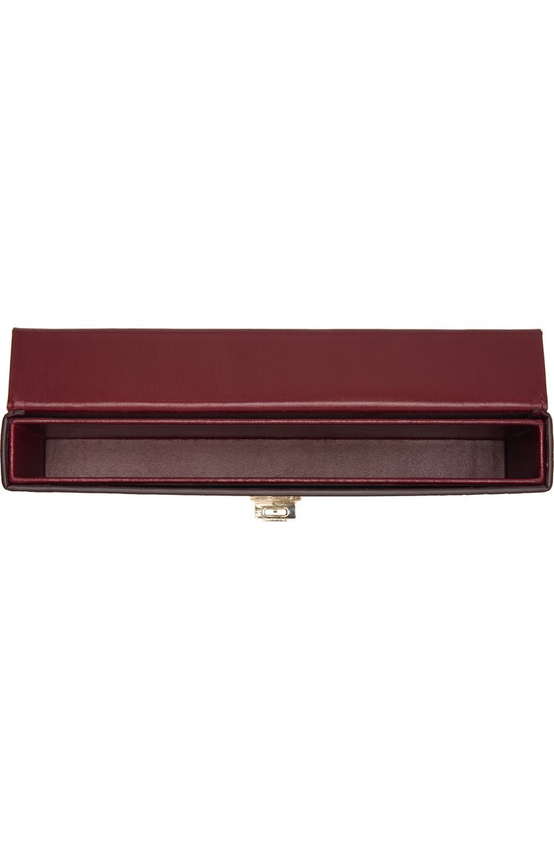 TOM FORD Croc Embossed Patenet Leather East/West Box Clutch, Alternate, color, 1R008 Ruby Red